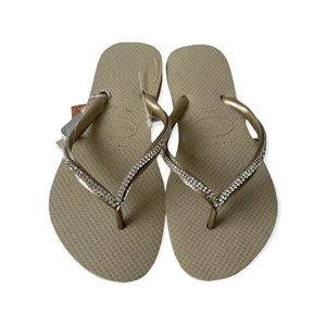 Havaianas Slim Crystal Swarovski Flip Flops